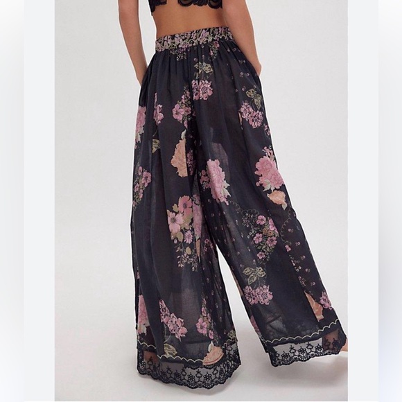 NWT Free People Hey Lover printed sleep/lounge pants sz large - Picture 2 of 8